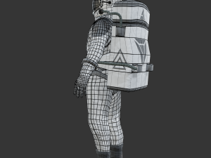 spacesuit - astronaut - sci fi Model 3D