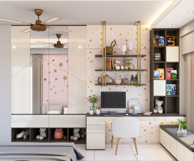 child bedroom 3d scene 3D Model .c4d .max .obj .3ds .fbx .stl .blend 