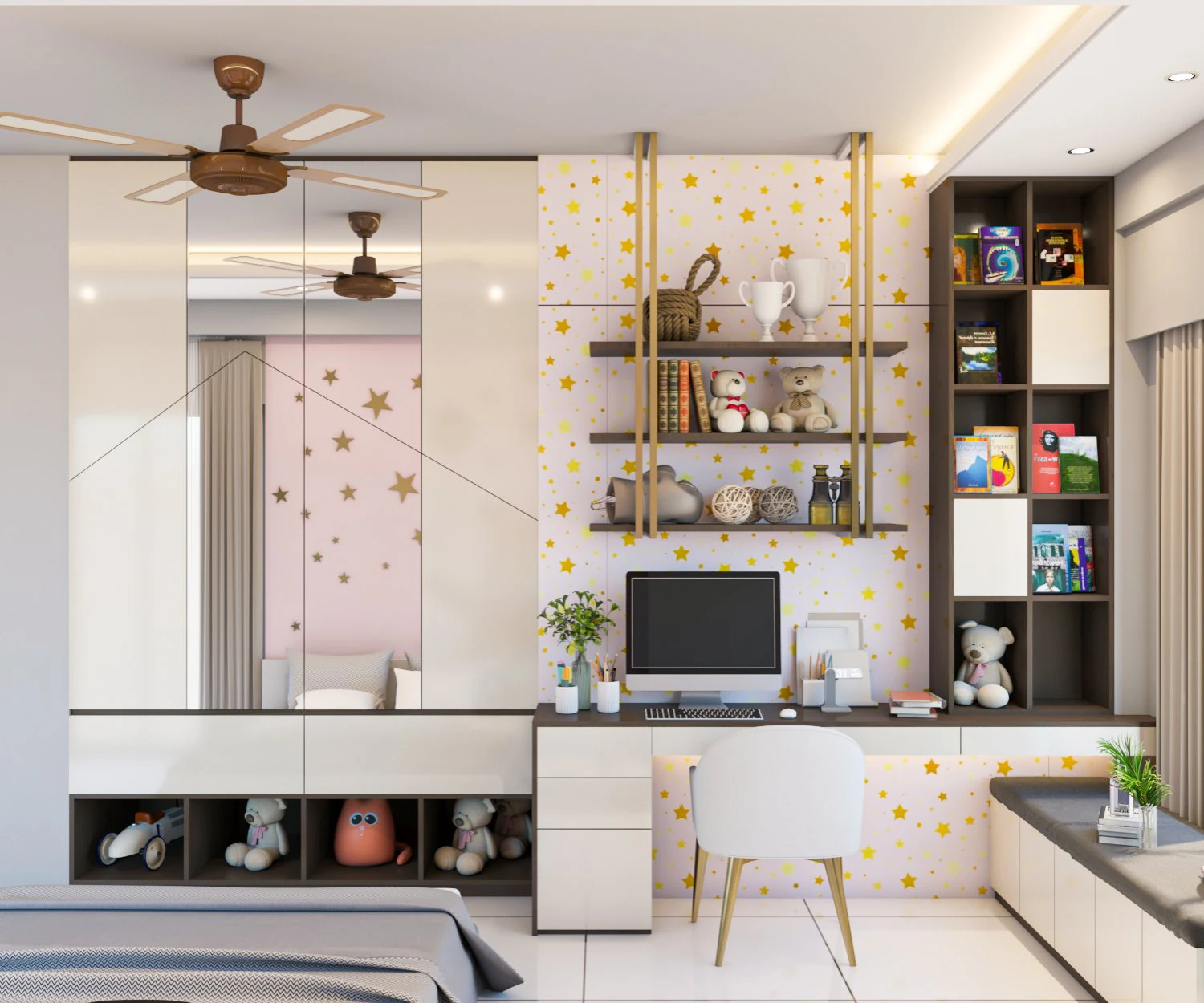 child bedroom 3d scene 3D Model .c4d .max .obj .3ds .fbx .stl .blend 