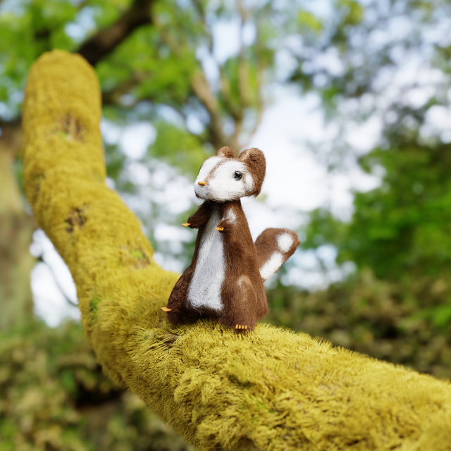 squirrel 3D 模型 .c4d .max .obj .3ds .fbx .stl .blend 