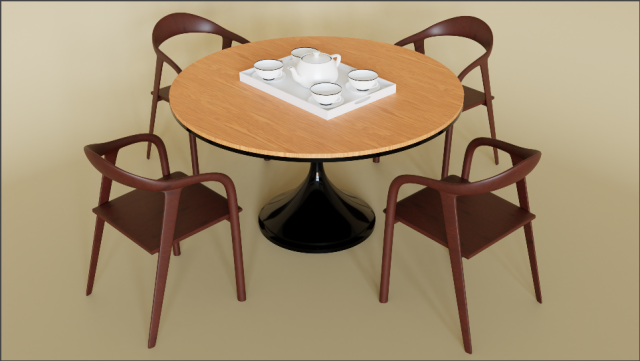 tea setting 3D-Modell .c4d .max .obj .3ds .fbx .stl .blend 