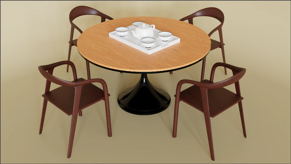 impostazione del t&egrave; Modello 3D .c4d .max .obj .3ds .fbx .stl .blend 