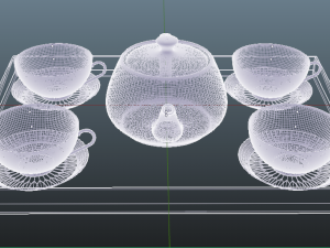 tea setting 3D-Modell