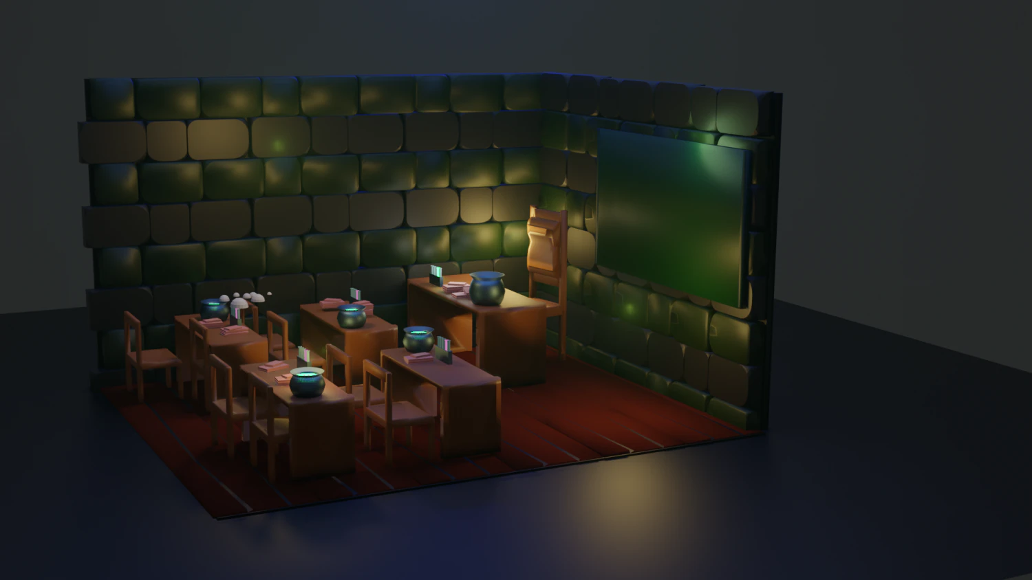 cena do arm&aacute;rio m&aacute;gico Modelo 3D .c4d .max .obj .3ds .fbx .stl .blend 