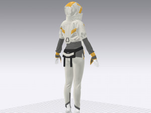 fci-fi female outfit 3D Модель