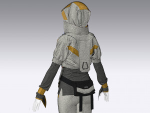 fci-fi female outfit 3D Модель