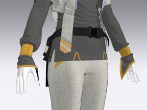 fci-fi female outfit 3D Модель