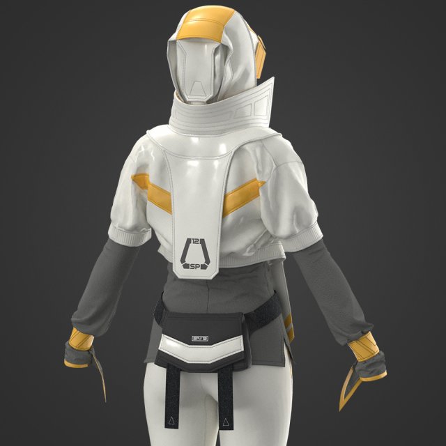 fci-fi female outfit 3D Модель .c4d .max .obj .3ds .fbx .stl .blend 