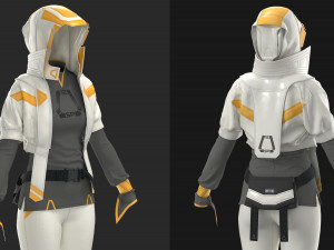 fci-fi female outfit 3D Модель