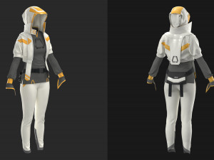 fci-fi female outfit 3D Модель