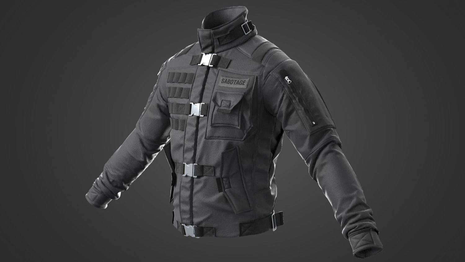 veste tactique Modèle 3D .c4d .max .obj .3ds .fbx .stl .blend 