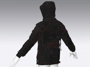 jaqueta t&aacute;tica Modelo 3D
