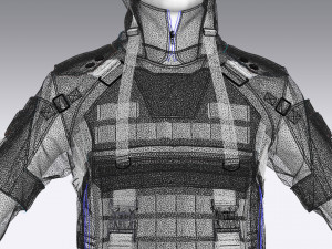 tactical jacket Model 3D