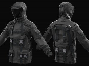 tactical jacket Model 3D