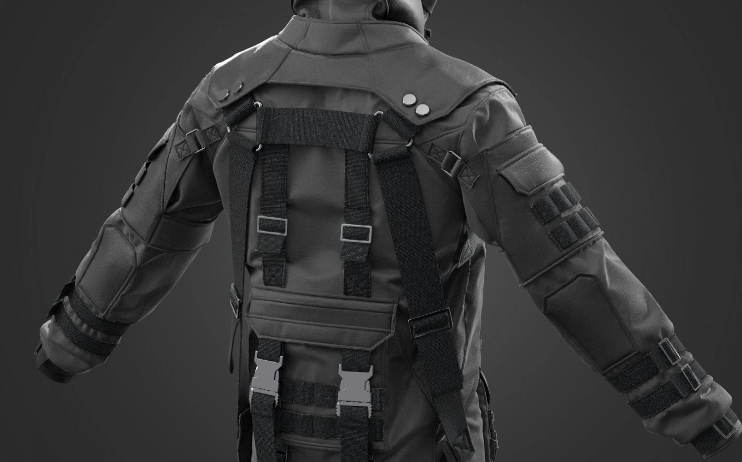 jaqueta t&aacute;tica Modelo 3D .c4d .max .obj .3ds .fbx .stl .blend 