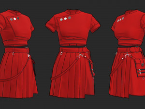 women outfit 3D 모델