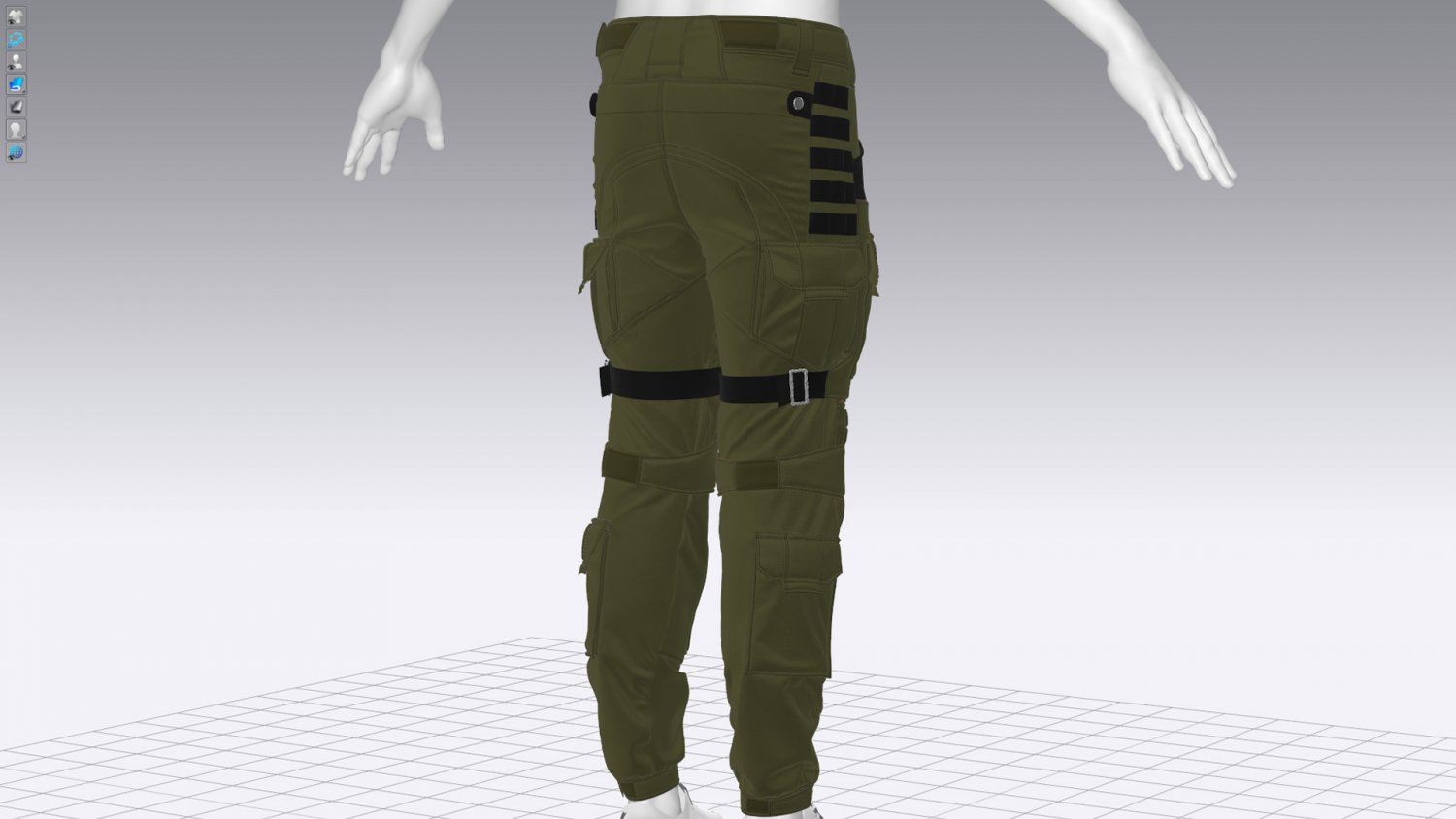 Tactical female outfit Marvelous Designer project 3D model