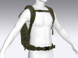 tactical backpack 3D मॉडल