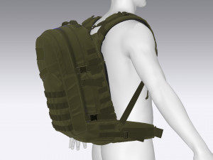 tactical backpack 3D मॉडल