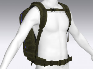 tactical backpack 3D मॉडल