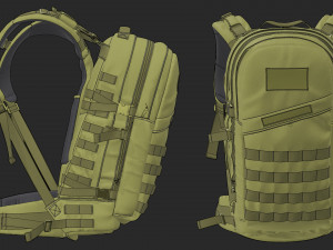 tactical backpack 3D मॉडल