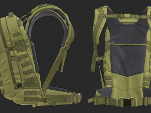 tactical backpack 3D मॉडल