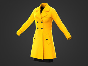 women outfit coat Modelo 3D