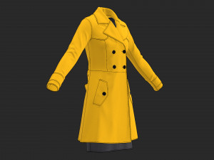 women outfit coat Modelo 3D