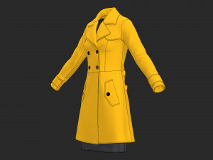 women outfit coat Modelo 3D