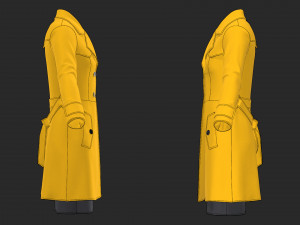 women outfit coat Modelo 3D