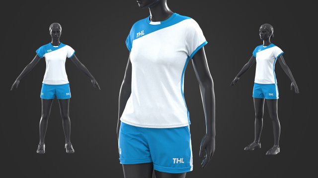 women sports outfit 3D Модель .c4d .max .obj .3ds .fbx .stl .blend 