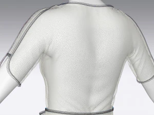 women blouse and pants set 3D Model