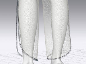 women blouse and pants set 3D Модель