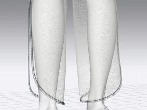 women blouse and pants set 3D Model