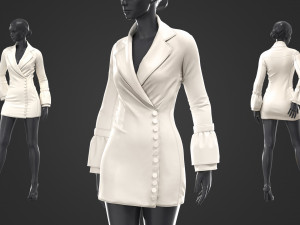 women dress 3D Model