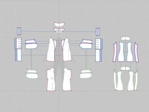 vestido feminino Modelo 3D