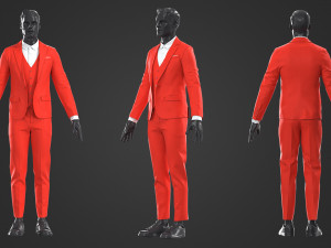 mens business suit 3Dモデル