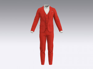mens business suit 3Dモデル