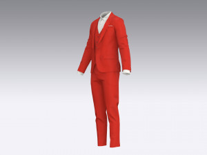 mens business suit 3Dモデル