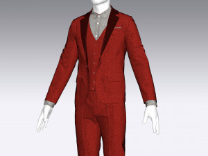 mens business suit 3Dモデル