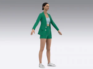 womens business suit 3D Model