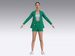 womens business suit 3D मॉडल