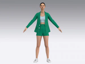 womens business suit 3D Model