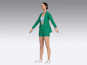 womens business suit 3D Model