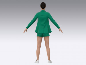 womens business suit 3D मॉडल