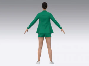 womens business suit 3D Model