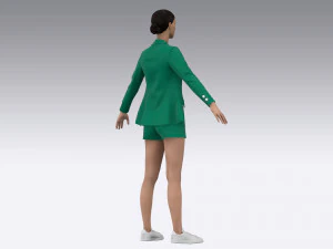 womens business suit 3D Model