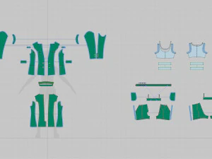 womens business suit 3D Model