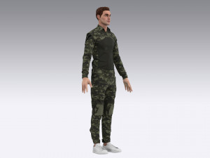 army tactical camouflage military uniform 3D-Modell
