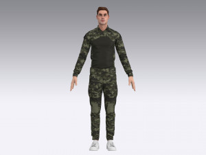 army tactical camouflage military uniform 3D-Modell